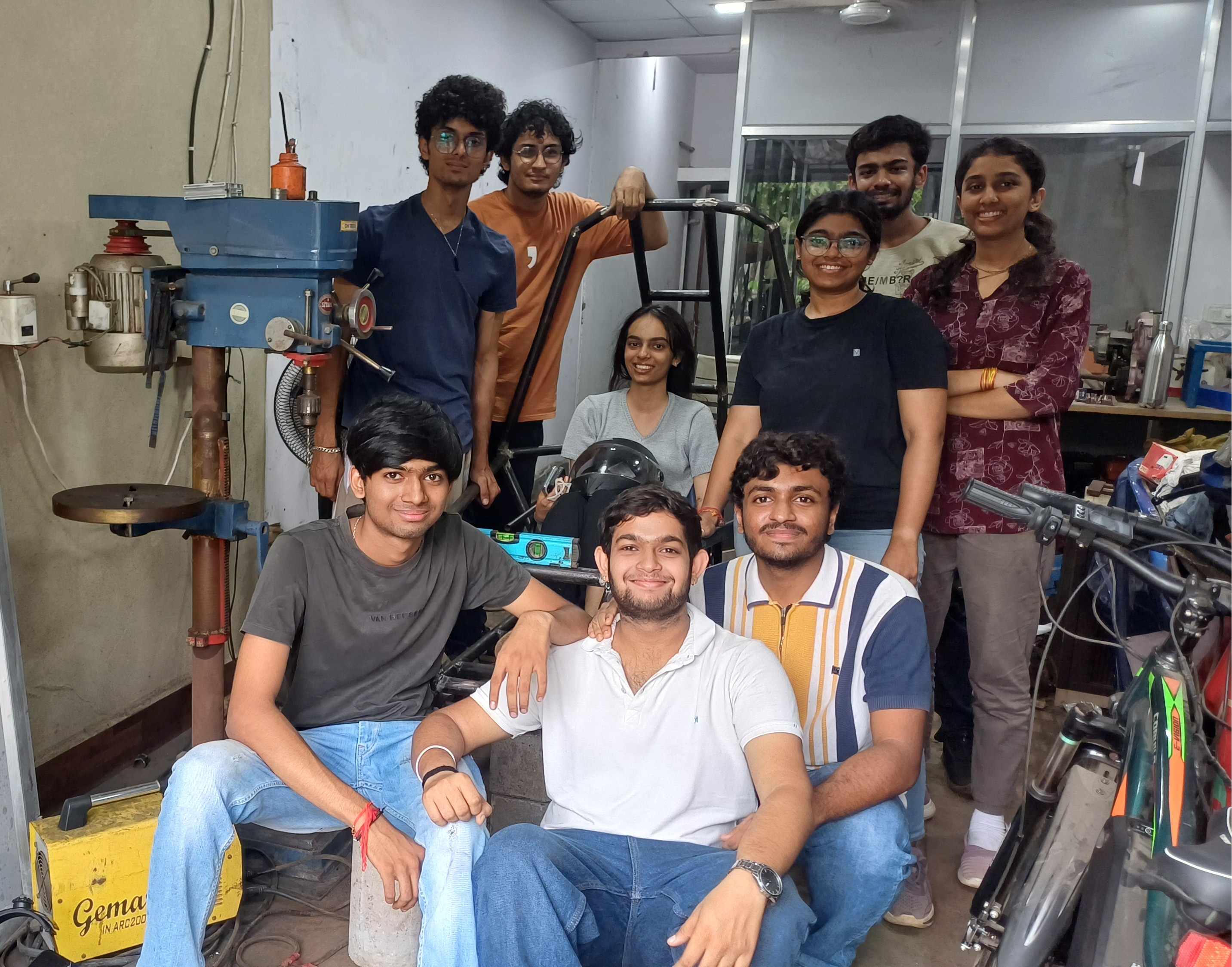 SCET students working on the ARKA SAE Mini Baja project at MRDI